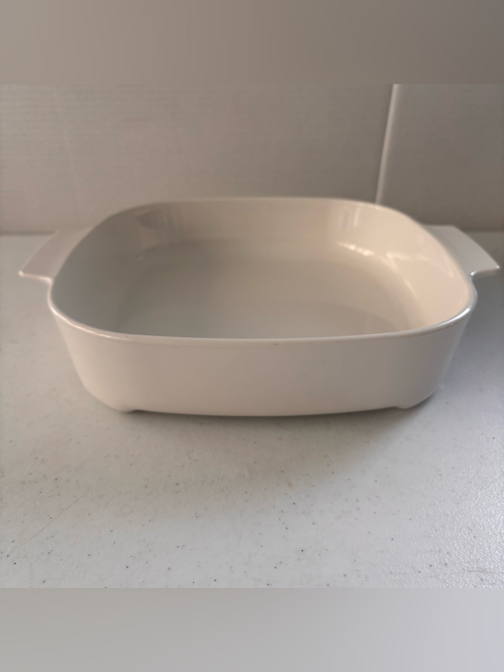 Vintage Corning Ware Microwave Browning Dish MW-A-10 White 2.5 Qt No Lid